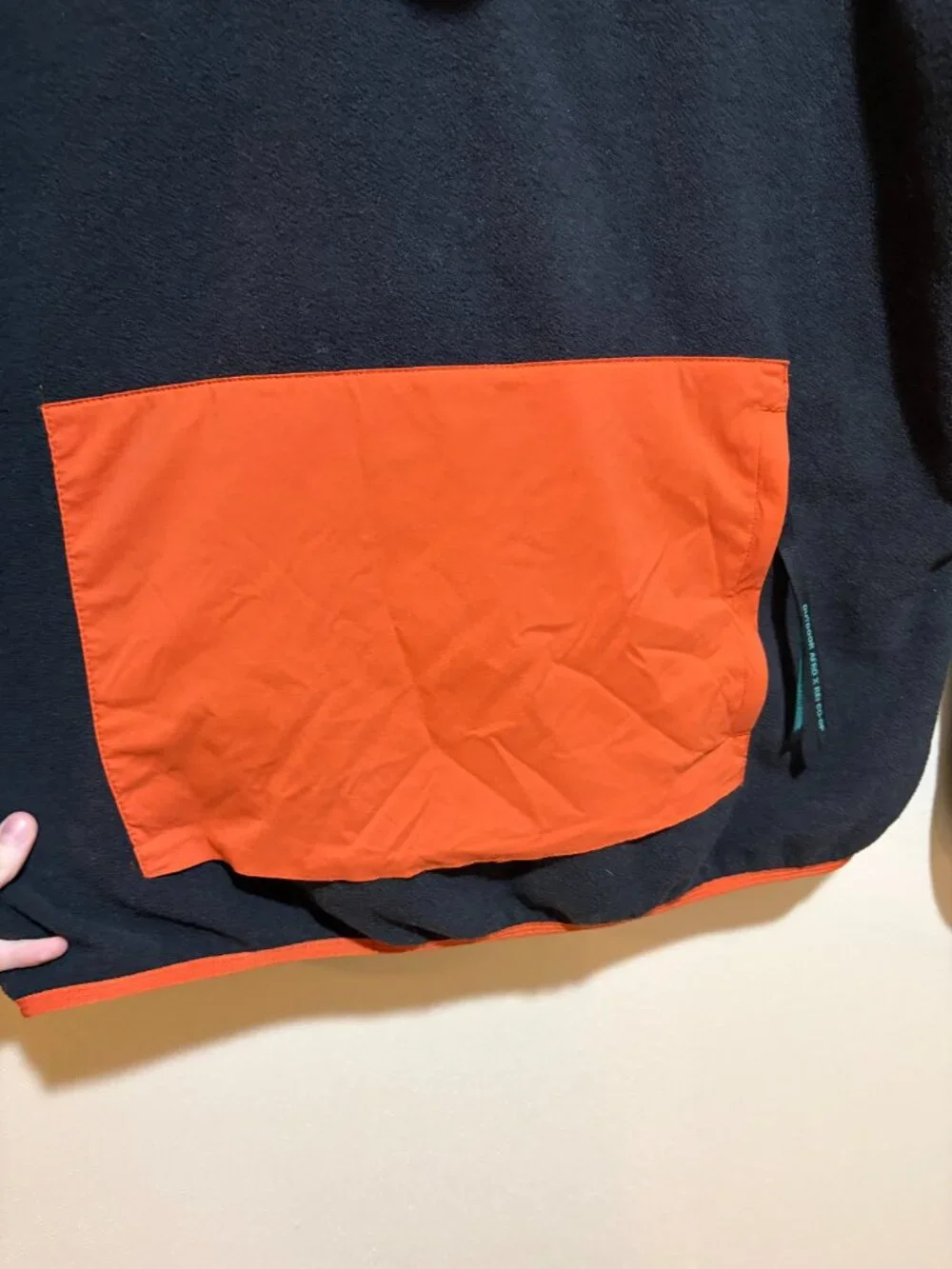 Outdoor Afro x REI Co-op Fleece Pullover Hoodie Gray Orange